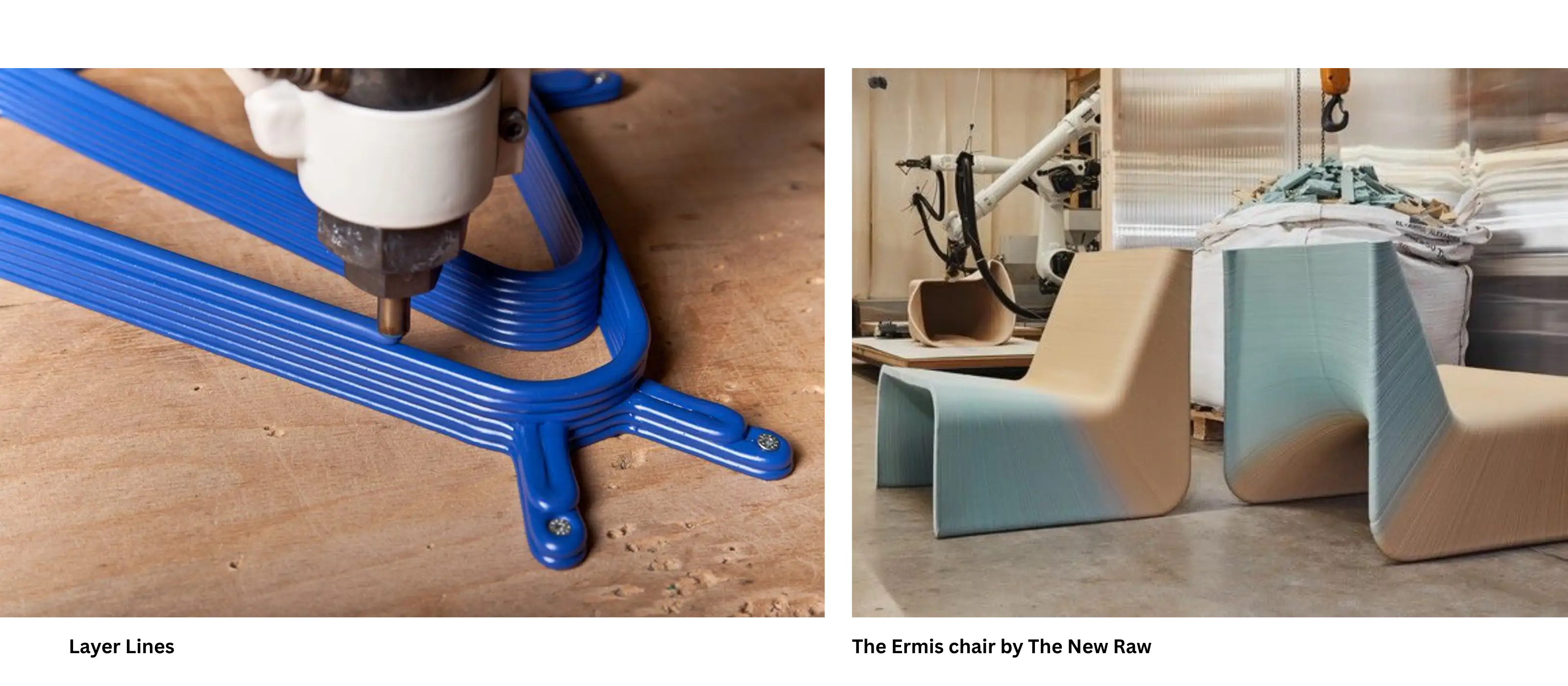 3D printed layer lines in recycled engineering plastic